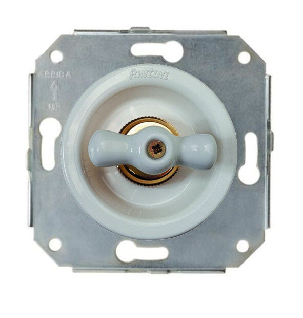 INTERRUPTOR LAZO PORCELANA BLANCO VENECIA