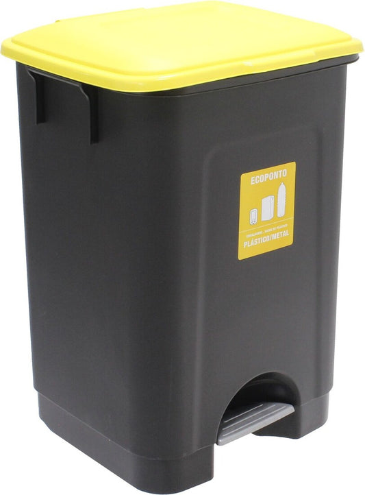 06030 CUBO DE BASURA ECO-LEI CON PEDAL 35L AMARILLO