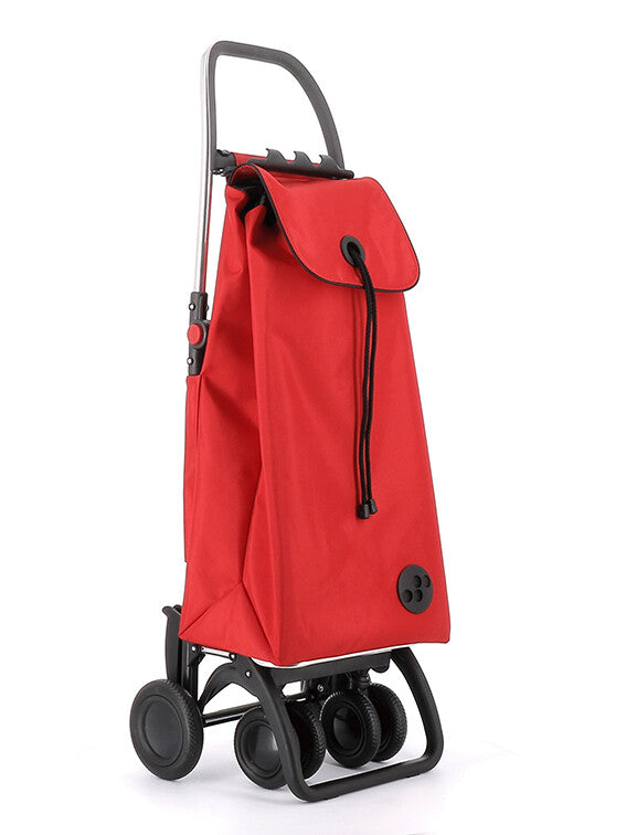 IMX306 CARRO COMPRA I-MAX MF PLEGABLE 4 RUEDAS 2 GIRATORIAS ROJO ROLSER