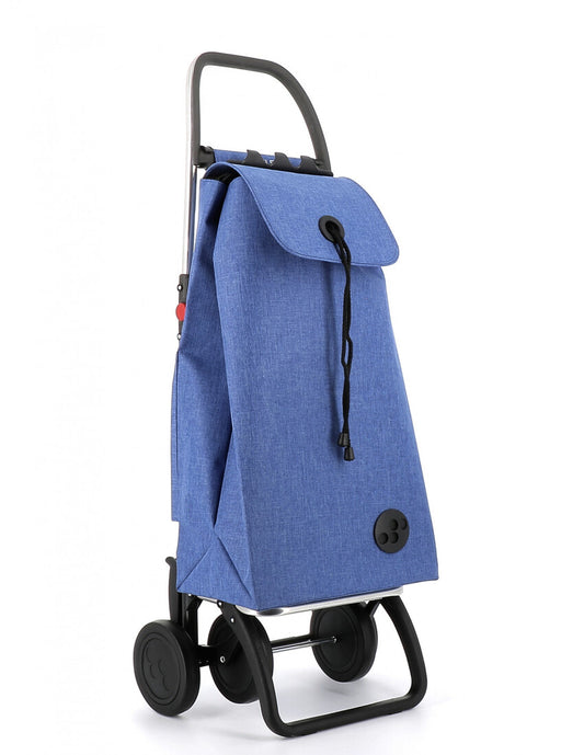 IMX385 CARRO COMPRA IMAX TWEED 4 RUEDAS PLEGABLE AZUL ROLSER