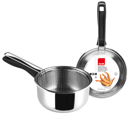 666118 CAZO C/CESTILLO INDUCCION 18CM IBILI