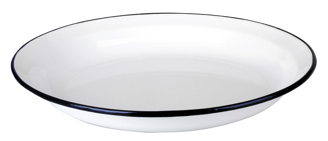 912922 PLATO HONDO ESMALTADO 22cm BLANCA IBILI