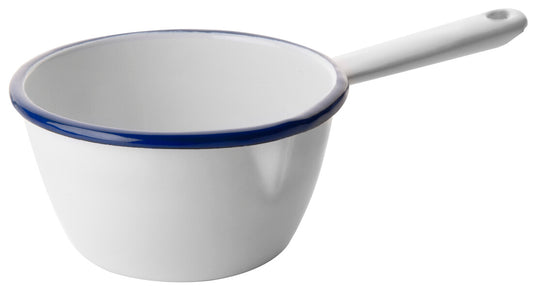 904012 CAZO CONICO ESMALTADO 12cm BLANCA IBILI