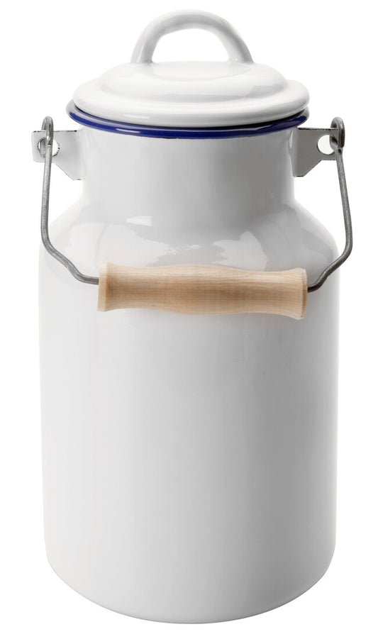 904301 LECHERA BLANCA 1L ACERO ESMALTADO IBILI