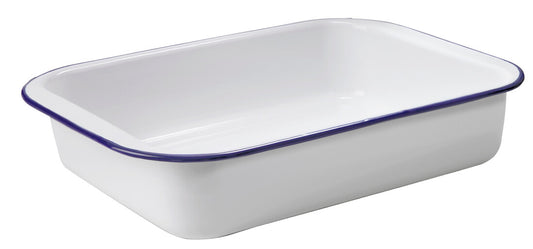 905437 RUSTIDERA BLANCA ACERO ESMALTADO 37x24cm