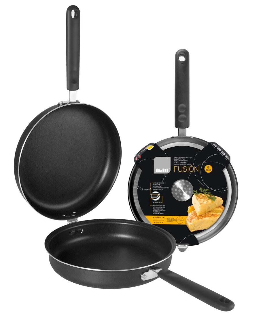 451324 SARTEN ALUMINIO P/TORTILLA INDUCCION FUSION ø24cm IBILI