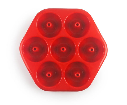 876050 MOLDE DOUGNUT 7 CAVIDADES SILICONA STRAWBERRY IBILI