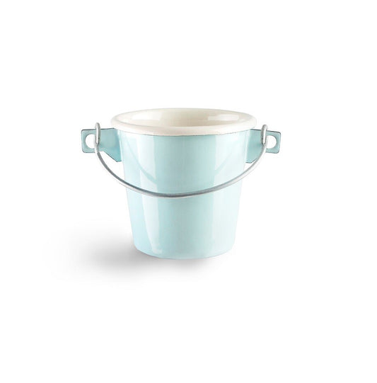 942104 EMAILKÜBEL MIT GRIFF HELLBLAU 8cm IBILI
