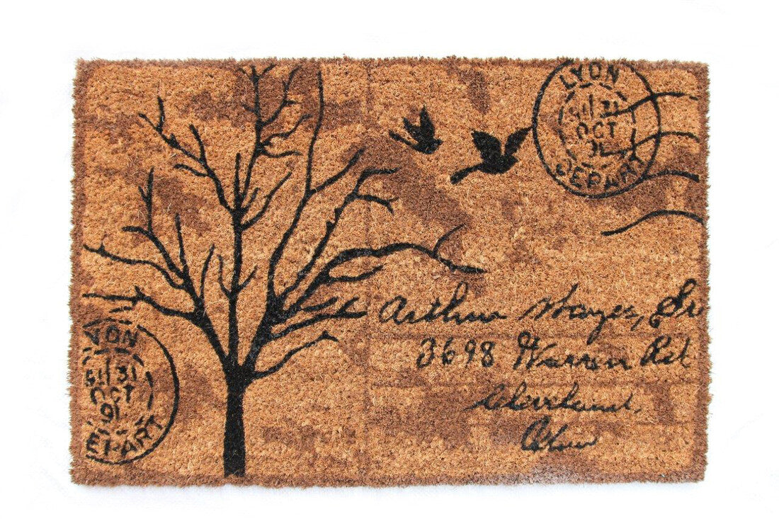 FELPUDO DE COCO ESTAMPADO MODELO POSTAL 40x60 cm