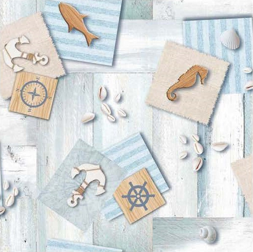 83251 1m MANTEL DE HULE QD-TEX MODELO ANCLAS 140cm DINTEX