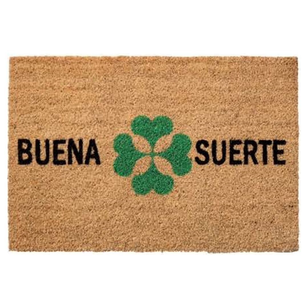 50512 FELPUDO COCO BLANCO BUENA SUERTE 40x60cm DINTEX