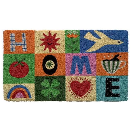 50680 FELPUDO COCO BLANCO COLLAGE 40x70cm DINTEX