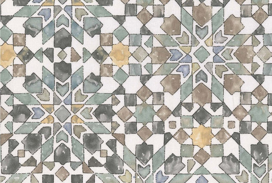 42845 1m MANTEL DE HULE ANTINAMANCHAS MODELO VITRAL 140cm DINTEX