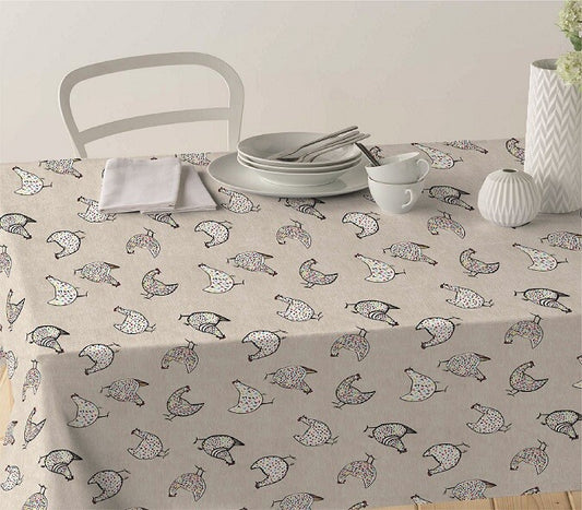 84302 1m MANTEL DE HULE ANTINAMANCHAS MODELO TINTURA CHICKEN 140cm DINTEX