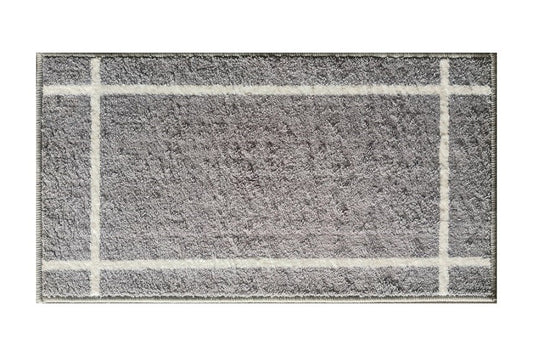 04303 ALFOMBRA DE BAÑO TEXTIL 75x40cm MILOS GRIS CLARO DINTEX