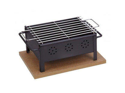 Barbacoa de Sobremesa Sauvic 2905 de Carbón, Parrilla Inox 25 × 20 cm