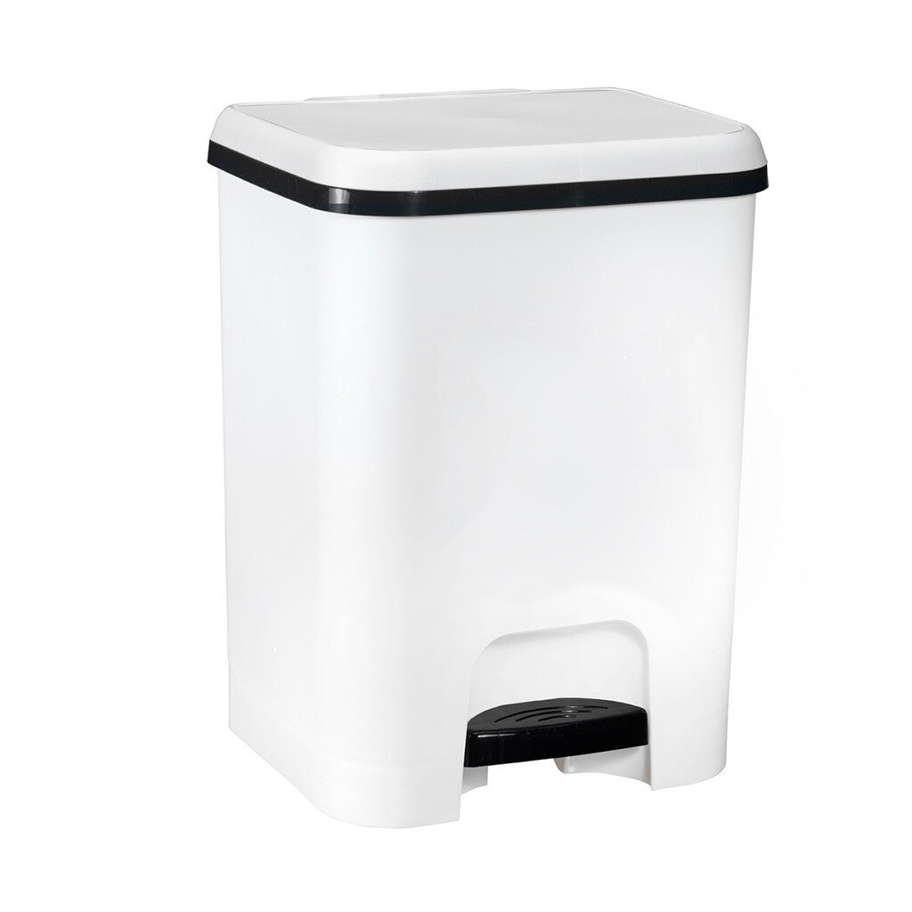 3160 CUBO CON PEDAL BLANCO 20L