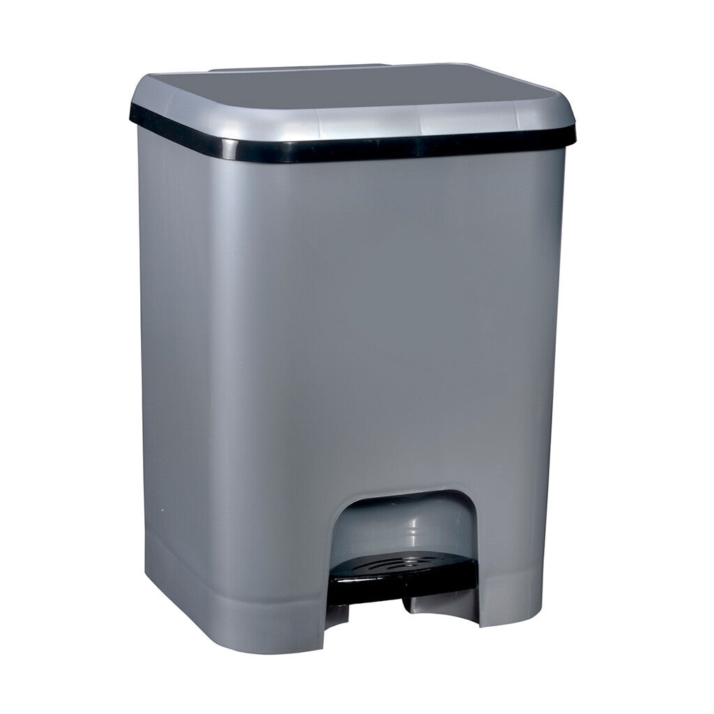 3162 CLASS 20L SILVER PEDAL TRASH BIN
