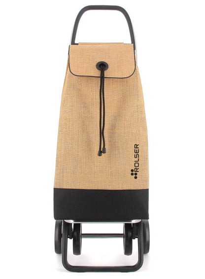 IMX546 CARRO COMPRA I-MAX YUTE BI 4 RUEDAS NATURAL-NEGRO ROLSER