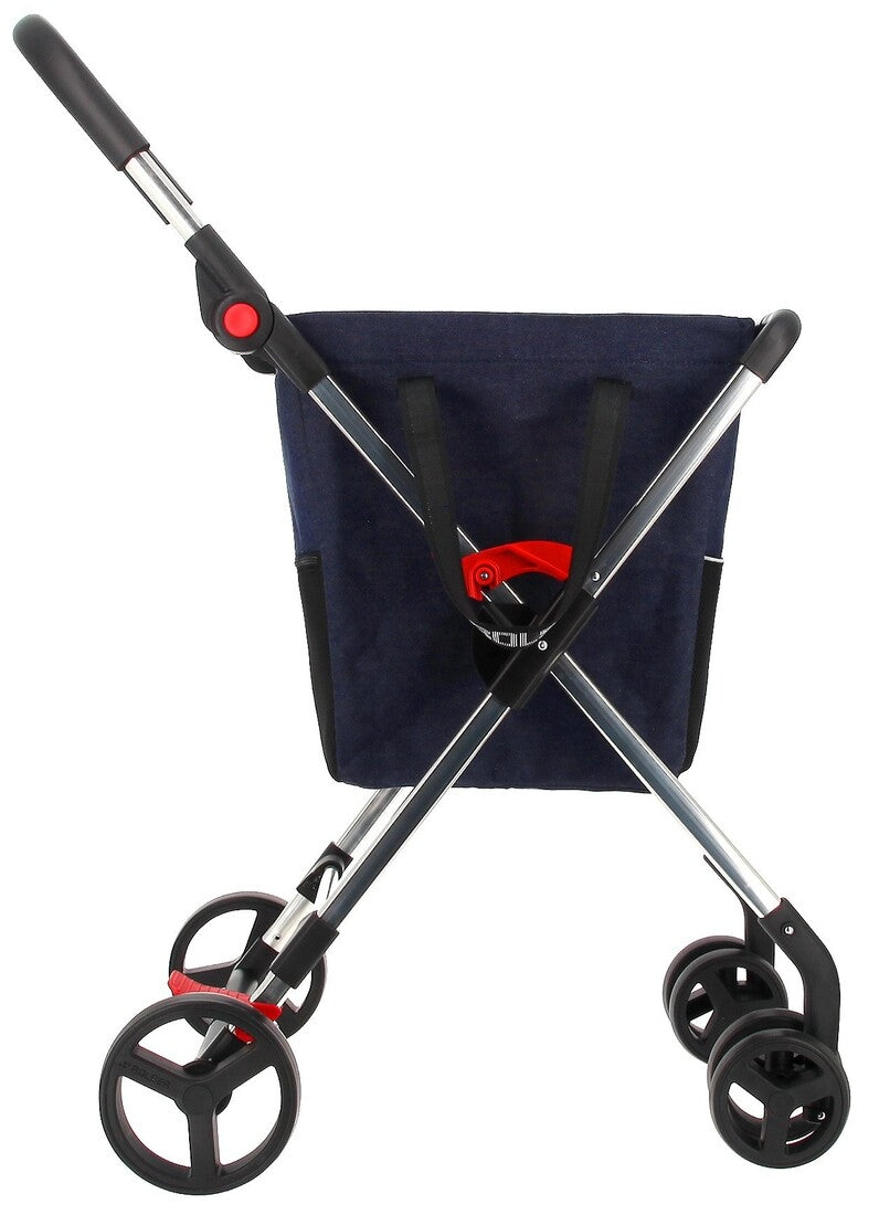BAS100 CARRO COMPRA M BASKET DENIM 4 RUEDAS AZUL ROLSER