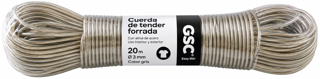 002702540 20m CUERDA DE TENDER FORRADA GRIS DOVELIS