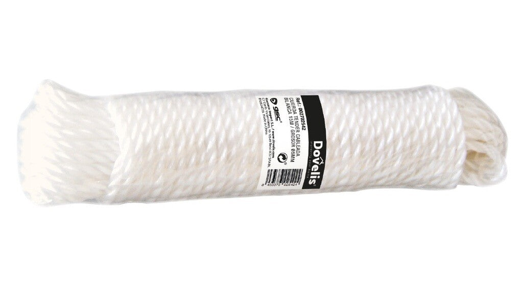 002702542 15m CUERDA DE TENDER CABLEADA BLANCA DOVELIS
