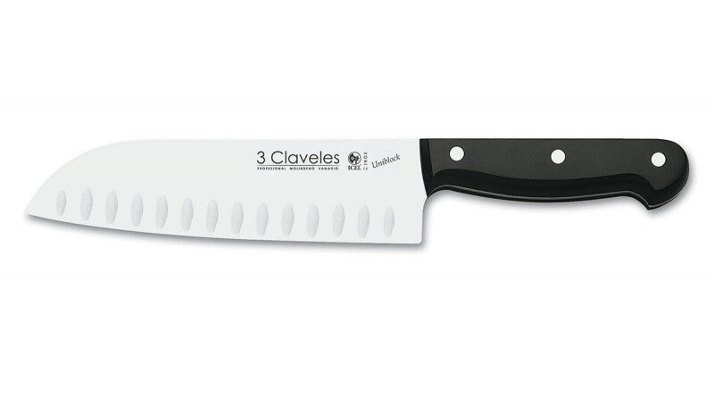 01125 CUCHILLO SANTOKU ALVEOLADO UNIBLOCK 18cm 3C