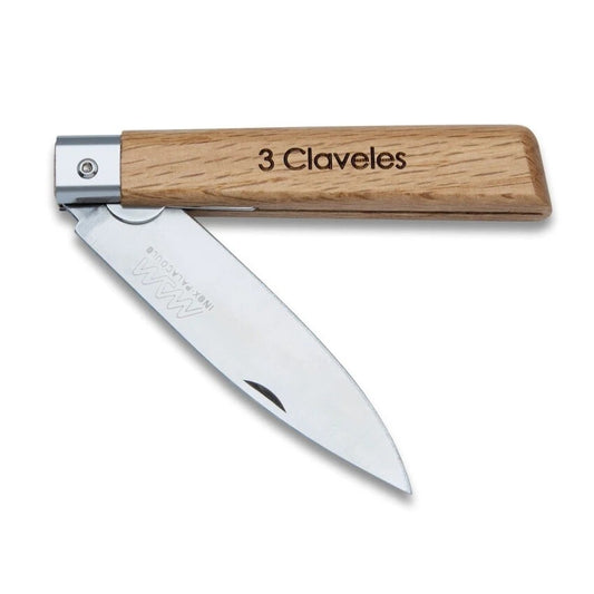 1754 KLAPPBARER DOLCH AUS HOLZ MIT SPITZE UND KLINGENVERRIEGELUNG 3 CLAVELES
