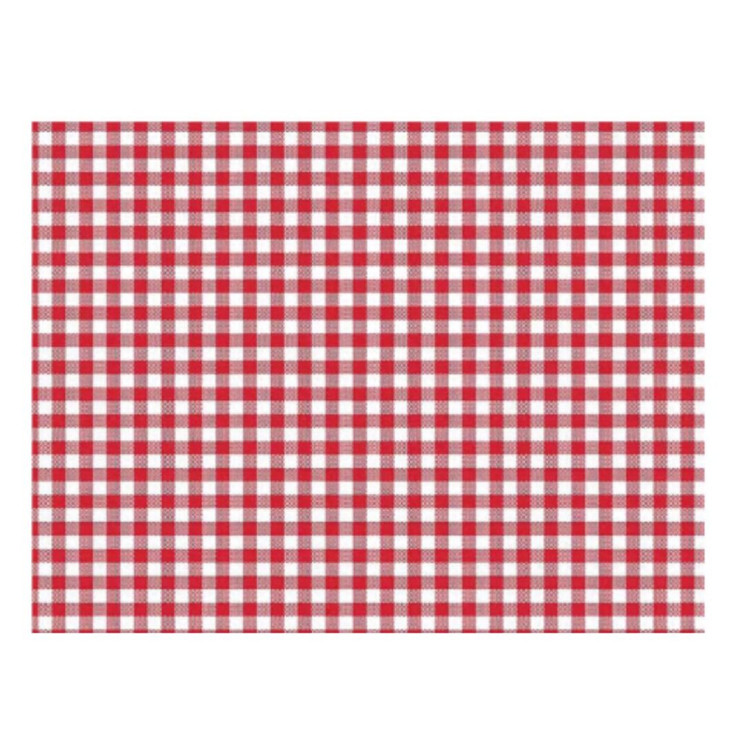 83512 1m QD-TEX OILCLOTH TABLECLOTH RED CHECKERED MODEL 140cm DINTEX