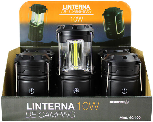 60.400 EXPOSITOR 6 LINTERNAS LED CAMPING 10W GANCH