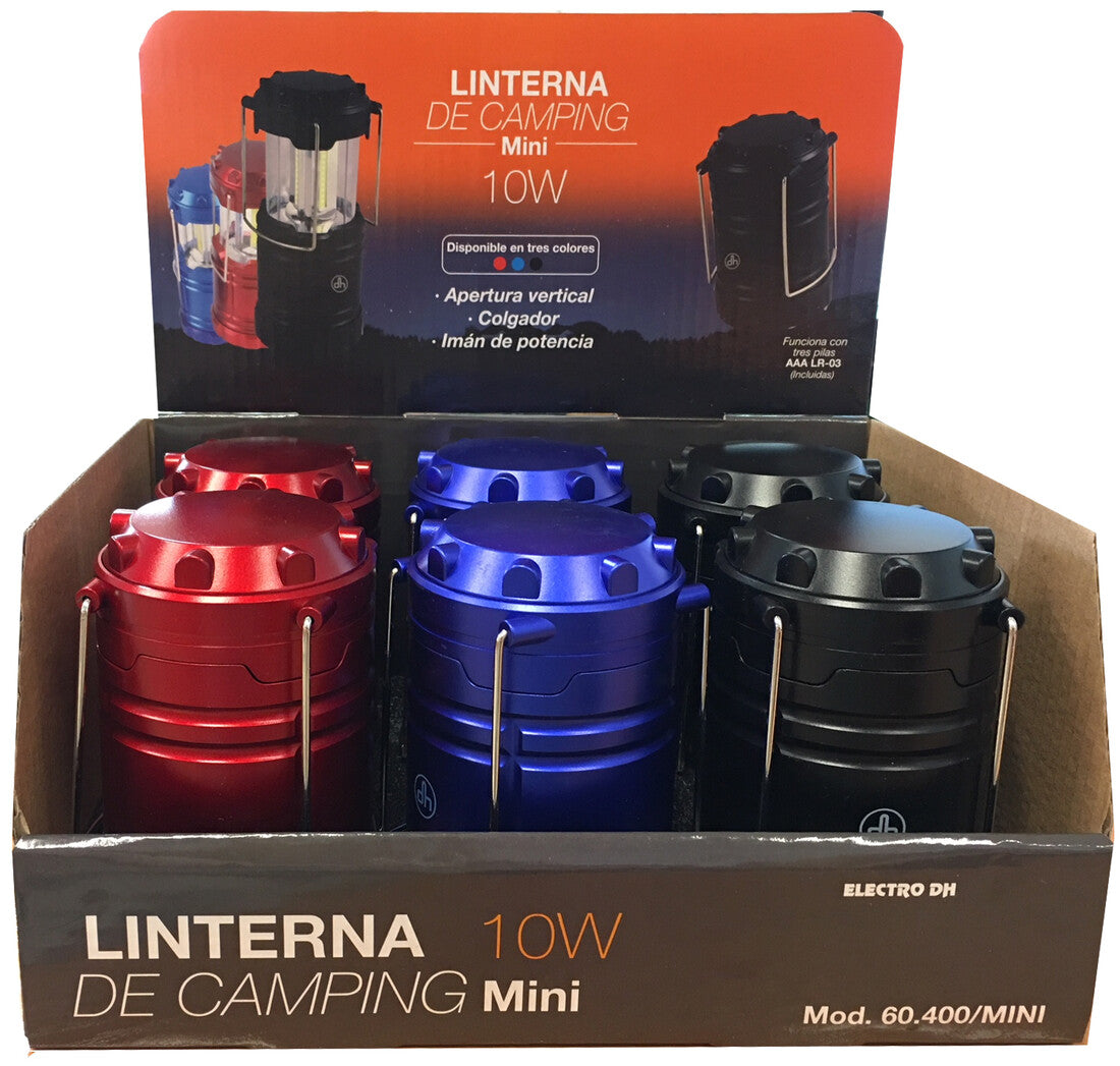 60.400/MINI 6u EXPOSITOR LINTERNA CAMPING MINI