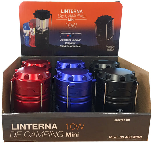 60.400/MINI 6u EXPOSITOR LINTERNA CAMPING MINI