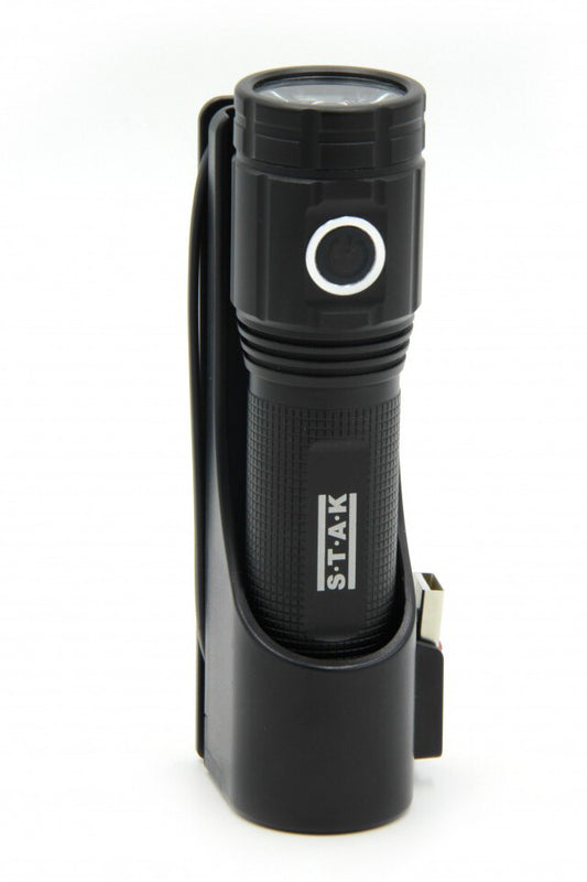 ST096 RECHARGEABLE LED FLASHLIGHT WITH BASE 20W 2000Lm VELAMP