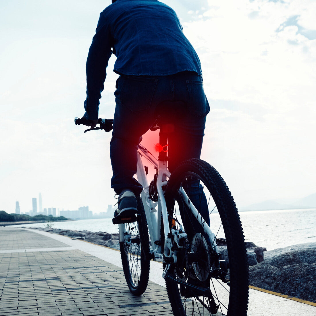 TMTOR003 2u LUZ LED BICICLETA FRONTAL + TRASERA TM ELECTRON
