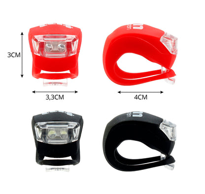 TMTOR003 2u LUZ LED BICICLETA FRONTAL + TRASERA TM ELECTRON