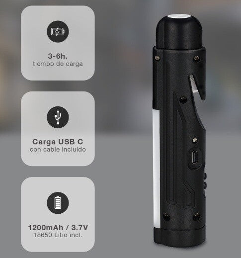 201825027 LINTERNA LED DE SEGURIDAD MULTIUSOS 1,2W GSC