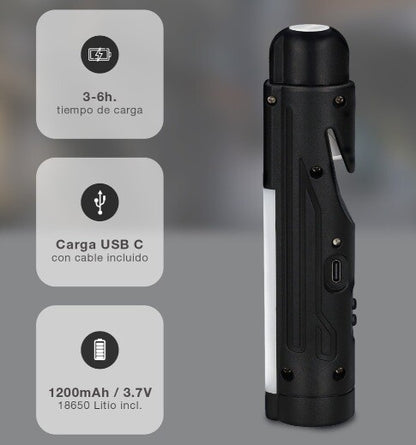 201825027 LINTERNA LED DE SEGURIDAD MULTIUSOS 1,2W GSC