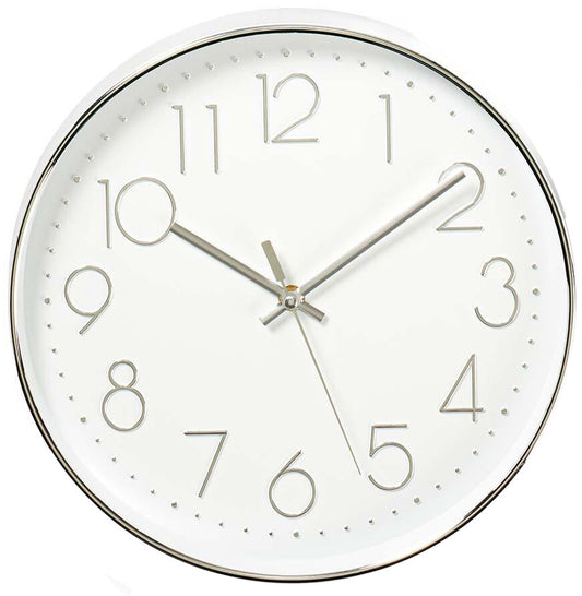 CLWA015PC30SR WANDUHR RUND ø30cm SILBER