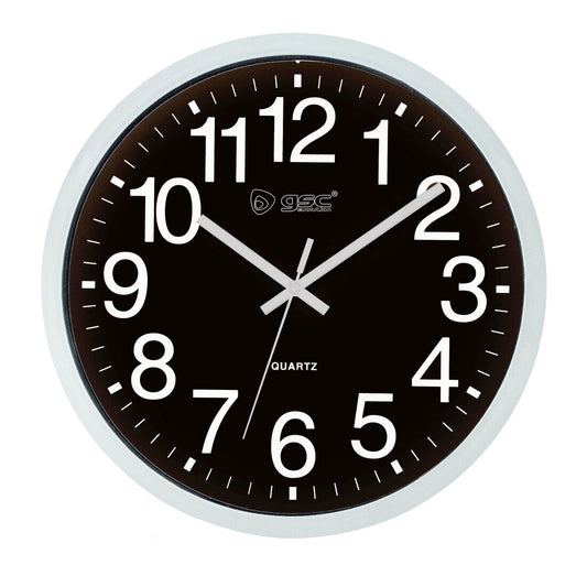 405005001 RELOJ DE PARED CIRCULAR CLASICO NEGRO GSC