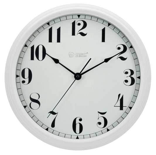 405005002 RELOJ DE PARED CIRCULAR VINTAGE BLANCO GSC