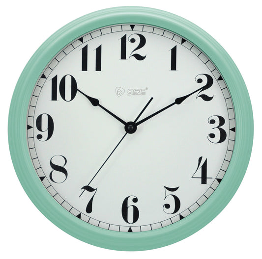 405005003 RELOJ DE PARED CIRCULAR VINTAGE VERDE MINT GSC