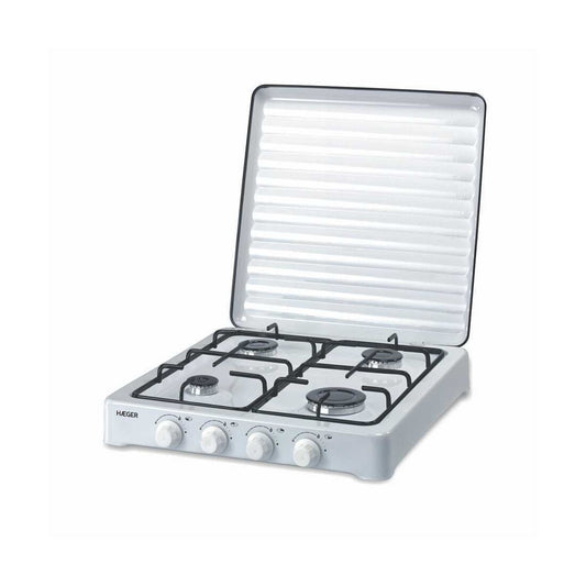 GC-04E.023A COCINA A GAS ESMALTADA CON TAPA 4 FUEGOS QUAD FIRE HAEGER