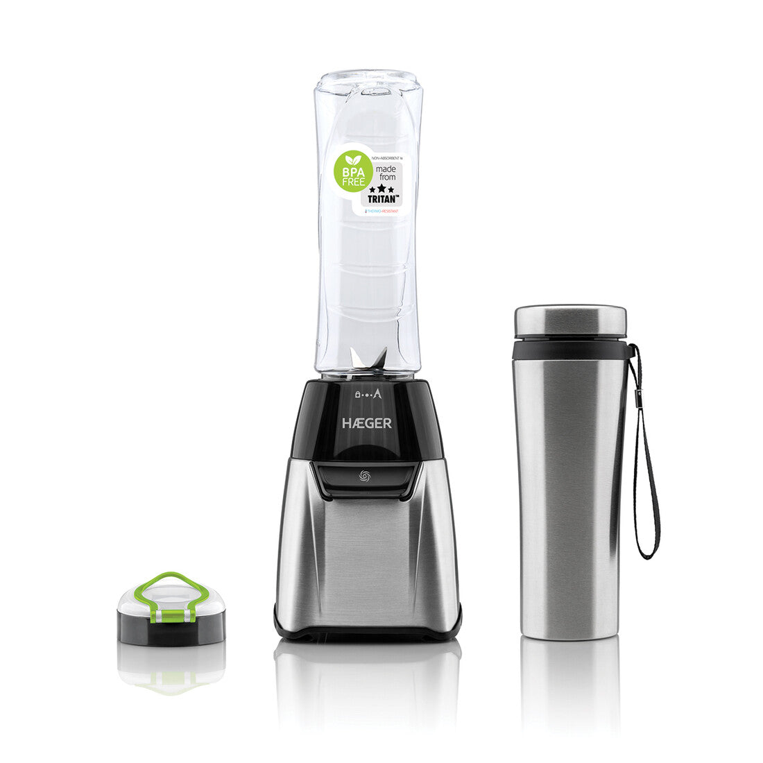 LQ-350.008A BATIDORA DE VASO CON JARRA TERMICA 600ml SPORTS INOX HAEGER