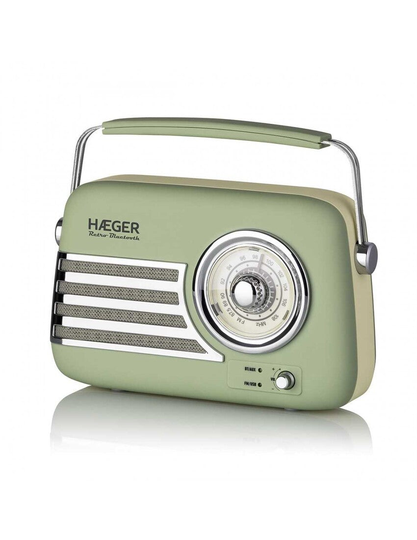RB-GRE.001A RADIO BLUETOOTH VERDE RETRO HAEGER
