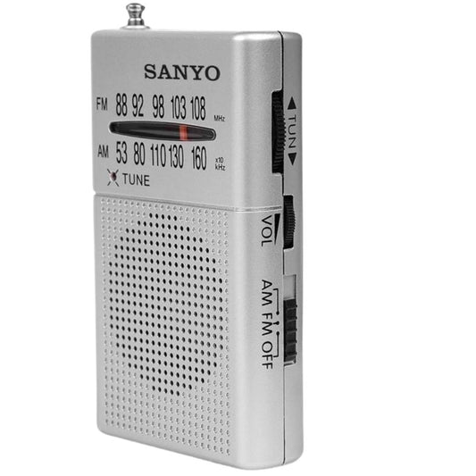 KS125P KLEINES TRAGBARES RADIO SILBER SANYO