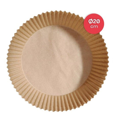 400091004 100ud BANDEJA PAPEL REDONDA FREIDORA DE AIRE Ø20cm VASSARY