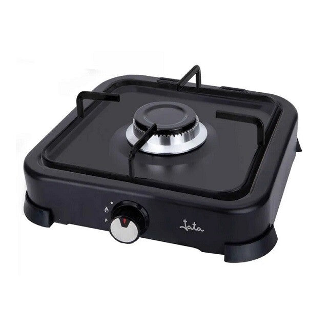 JECG2721 COCINA DE GAS NEGRA CON TAPA EXTRAIBLE 1 FUEGO JATA