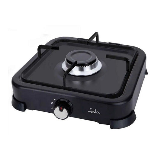 JECG2721 COCINA DE GAS NEGRA CON TAPA EXTRAIBLE 1 FUEGO JATA