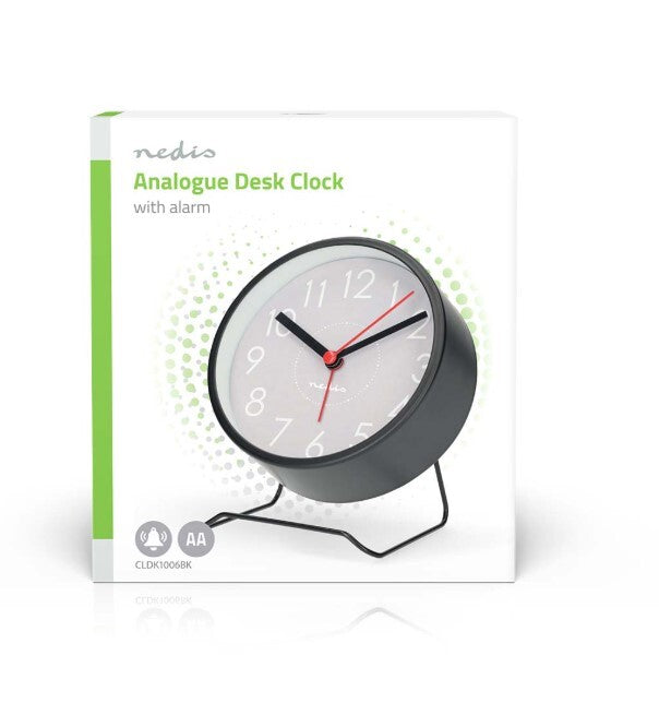 CLDK1006BK RELOJ DESPERTADOR ANALOGICO SOBREMESA NEGRO NEDIS