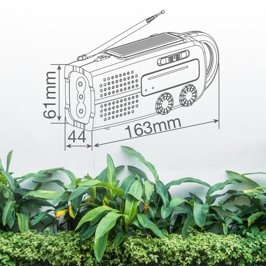 405010006 RADIO PORTATIL CON LINTERNA LED DINAMO RECARGABLE Y POWERBANK DOVELIS